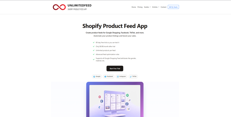 Shopify App - Unlimited Feed