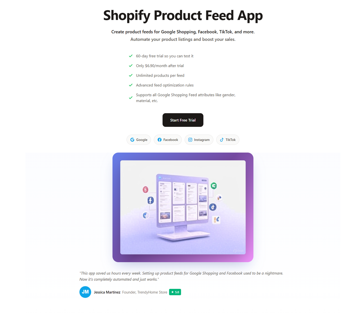 Unlimited Feed — Shopify product feed app
